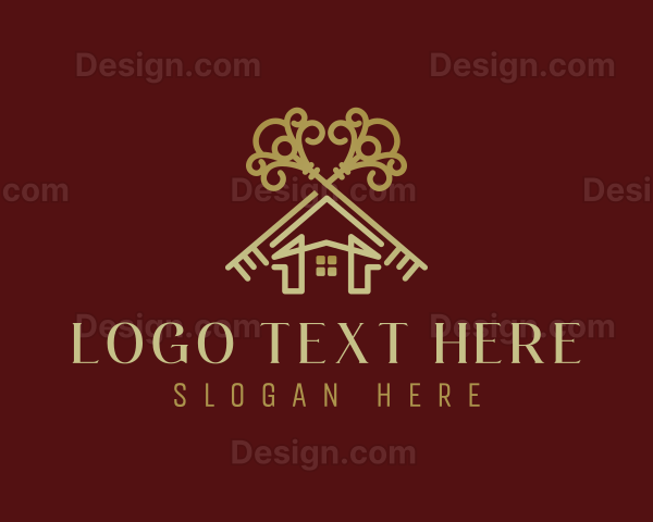 Premium Vintage Home Key Logo