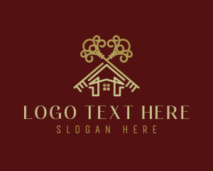 Premium Vintage Home Key Logo