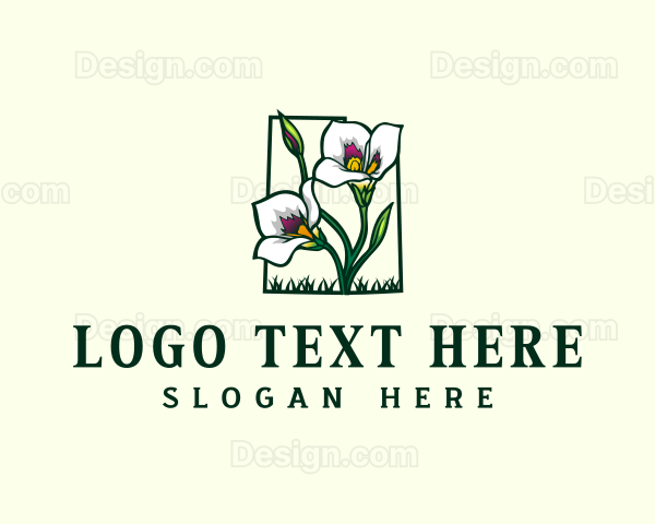 Sego Lily Flower Utah Logo