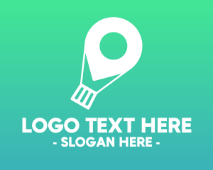 Location Navigation Balloon logo design