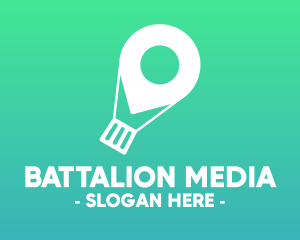 Location Navigation Balloon logo design