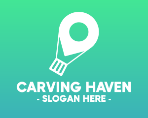 Location Navigation Balloon logo design