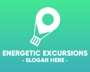 Location Navigation Balloon logo design