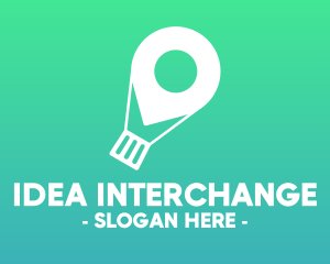 Location Navigation Balloon logo design