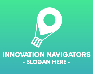 Location Navigation Balloon logo design