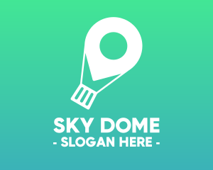 Location Navigation Balloon logo design