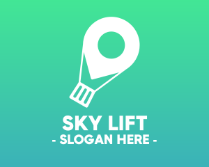 Location Navigation Balloon logo design