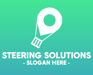 Location Navigation Balloon logo design