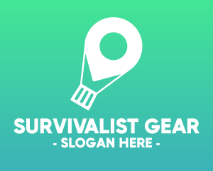 Location Navigation Balloon logo design