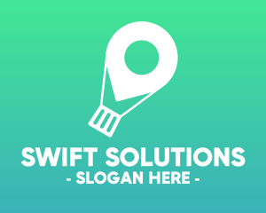 Location Navigation Balloon logo design