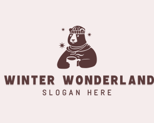 Cartoon Bear Winter logo