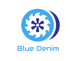 Blue Round Saw logo design