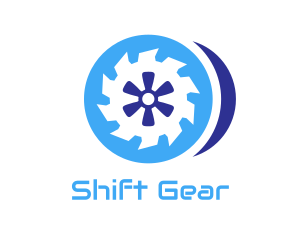 Blue Round Saw logo design