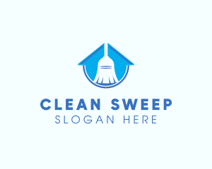 House Clean Broom Sweeper logo