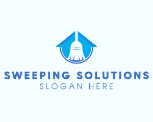 House Clean Broom Sweeper logo