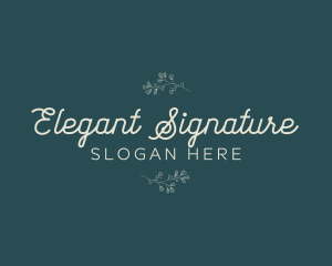 Elegant Ornate Botanical logo design