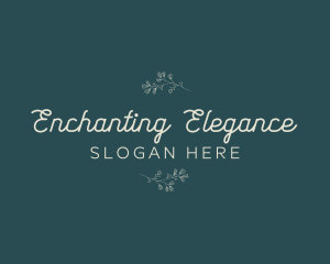 Elegant Ornate Botanical logo design