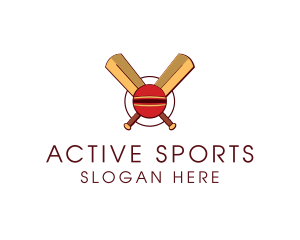 Cricket Ball Sport logo design