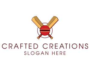 Cricket Ball Sport logo design