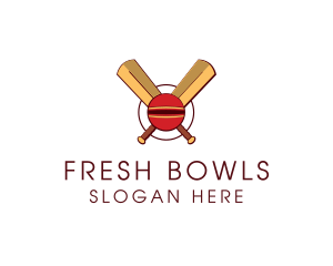 Cricket Ball Sport logo design