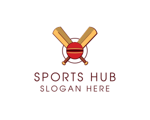 Cricket Ball Sport logo design