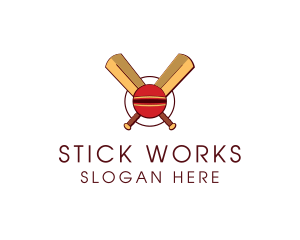 Cricket Ball Sport logo design