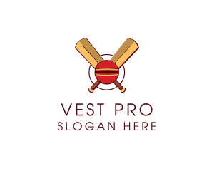 Cricket Ball Sport logo design