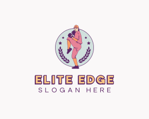 Female Baseball Player logo design