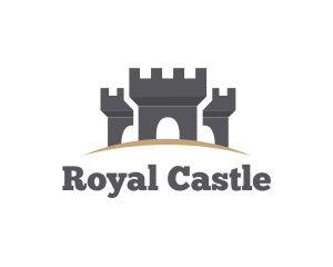 Gray Medieval Castles logo design