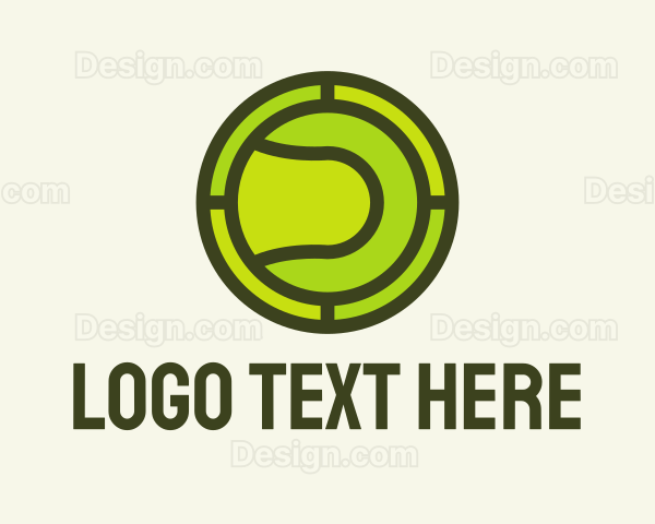 Tennis Ball Badge Logo