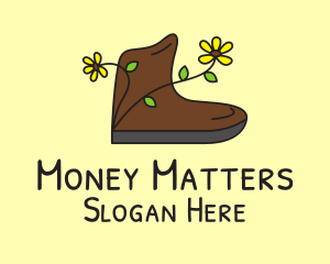 Flower Boot Shoe  Logo