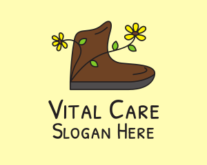 Flower Boot Shoe  Logo