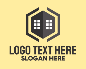 House - Hexagon House Windows logo design