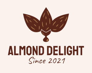 Brown Almond Nut logo design