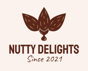 Brown Almond Nut logo