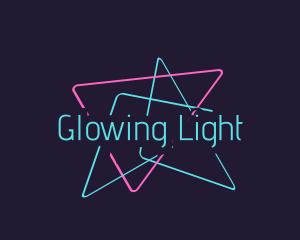 Neon Party Lights logo design