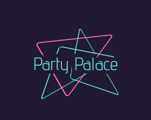 Neon Party Lights logo design