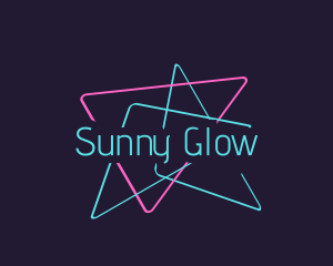 Neon Party Lights logo design