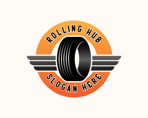 Tire Wing Vulcanizing logo design