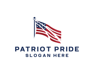 Patriot American Flag logo design