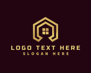 Real Estate House Hexagon logo