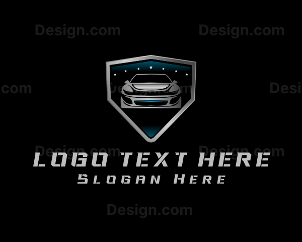 Sports Car Automobile Shield Logo