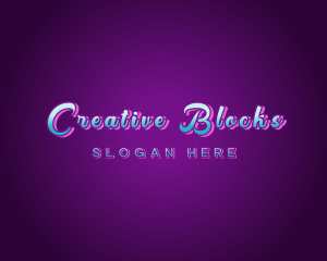 Creative Neon Bar Club logo design