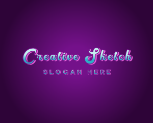 Creative Neon Bar Club logo design