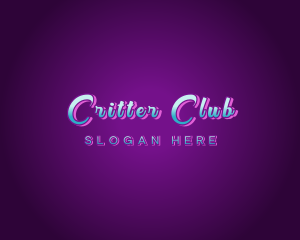 Creative Neon Bar Club logo design