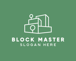 Stacked Blocks Outline  logo design