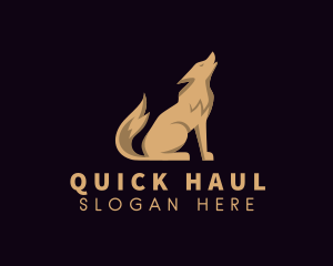 Premium Luxe Wolf logo design