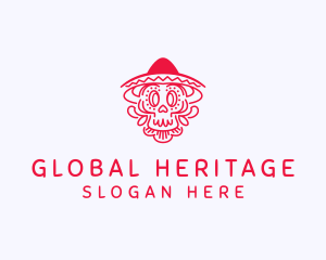 Cultural Decorative Skull  logo