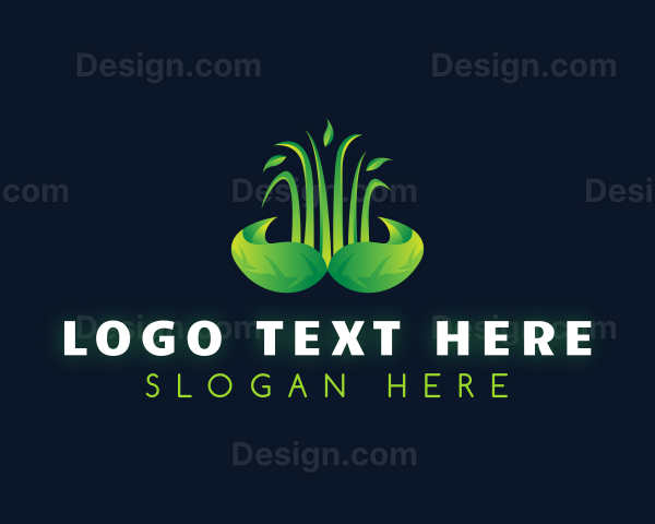 Grass Leaf Landscape Logo