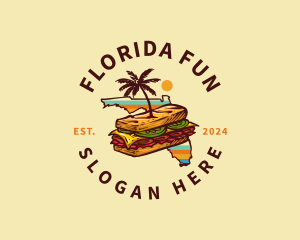 Florida Cuban Sandwich Snack logo design